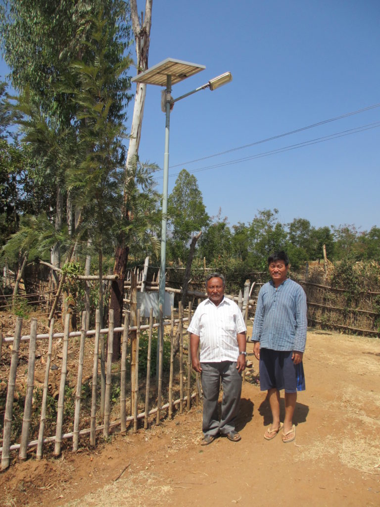 Solar street light, Kollegal Settlement, South India